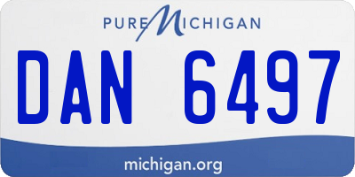 MI license plate DAN6497