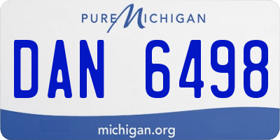 MI license plate DAN6498