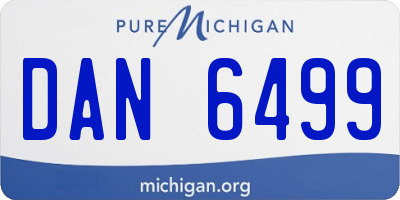 MI license plate DAN6499