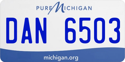 MI license plate DAN6503