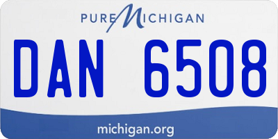 MI license plate DAN6508