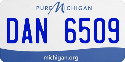 MI license plate DAN6509