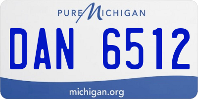 MI license plate DAN6512