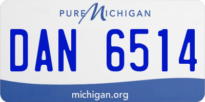 MI license plate DAN6514