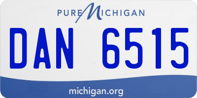 MI license plate DAN6515