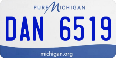 MI license plate DAN6519