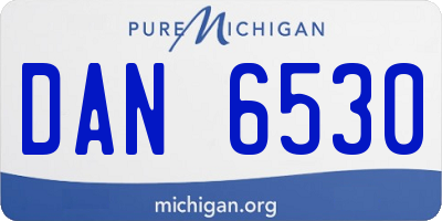 MI license plate DAN6530