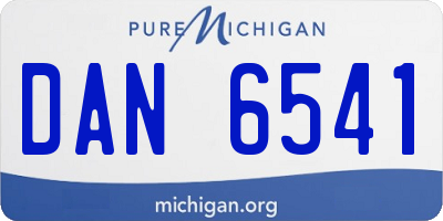 MI license plate DAN6541