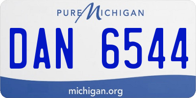 MI license plate DAN6544