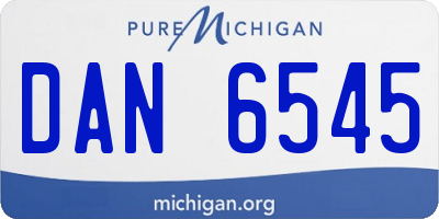 MI license plate DAN6545