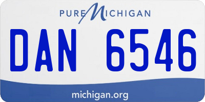 MI license plate DAN6546