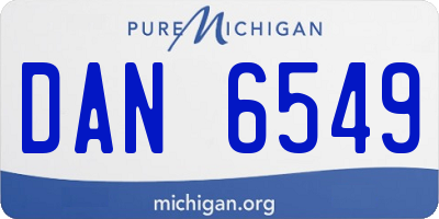 MI license plate DAN6549