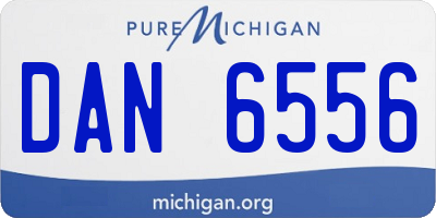 MI license plate DAN6556