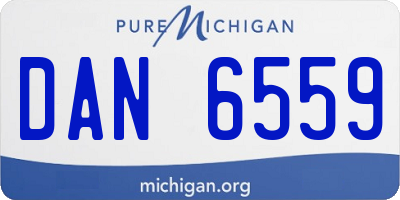 MI license plate DAN6559