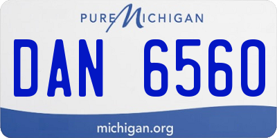 MI license plate DAN6560