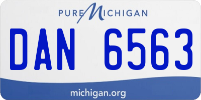 MI license plate DAN6563