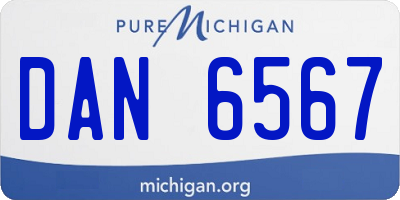 MI license plate DAN6567