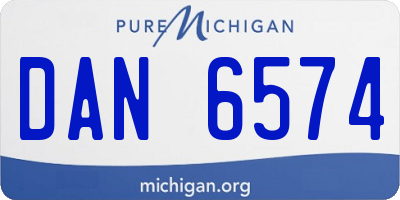 MI license plate DAN6574