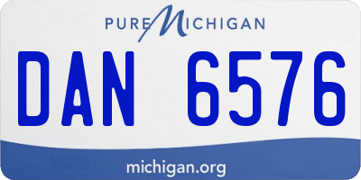 MI license plate DAN6576
