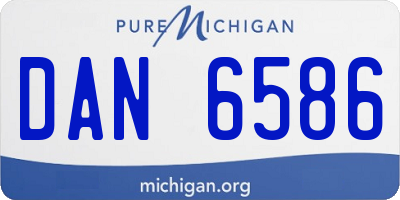 MI license plate DAN6586