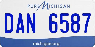MI license plate DAN6587