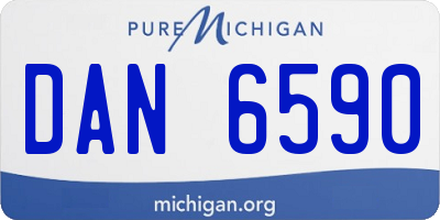 MI license plate DAN6590