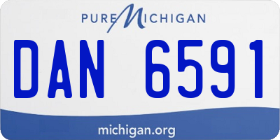 MI license plate DAN6591