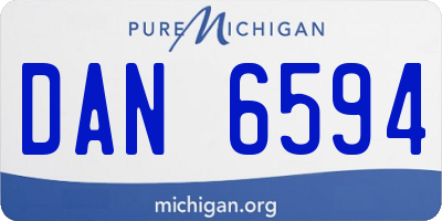 MI license plate DAN6594