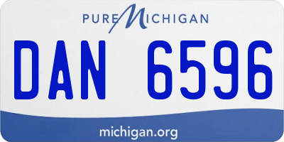 MI license plate DAN6596