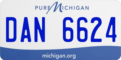 MI license plate DAN6624
