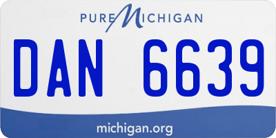 MI license plate DAN6639