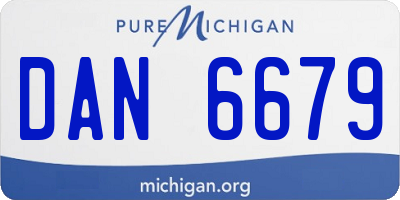 MI license plate DAN6679