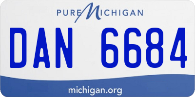 MI license plate DAN6684