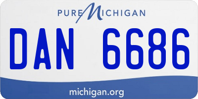 MI license plate DAN6686