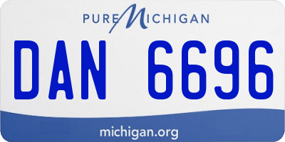 MI license plate DAN6696