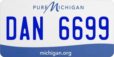 MI license plate DAN6699