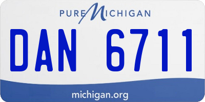 MI license plate DAN6711