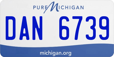 MI license plate DAN6739