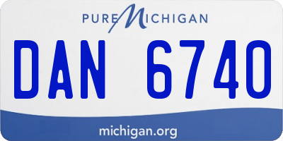 MI license plate DAN6740