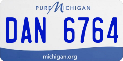 MI license plate DAN6764