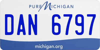 MI license plate DAN6797