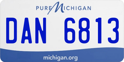 MI license plate DAN6813