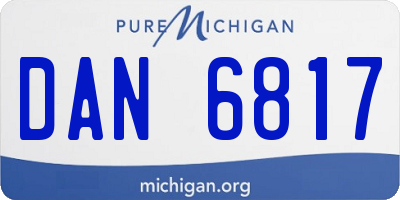 MI license plate DAN6817