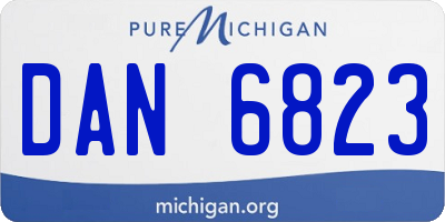 MI license plate DAN6823