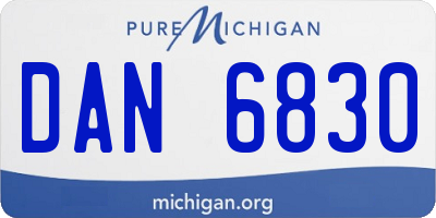 MI license plate DAN6830