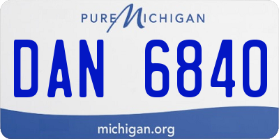 MI license plate DAN6840