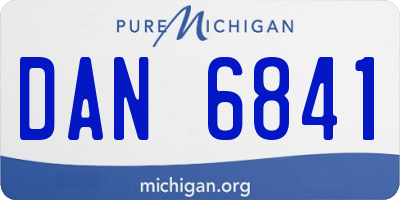 MI license plate DAN6841