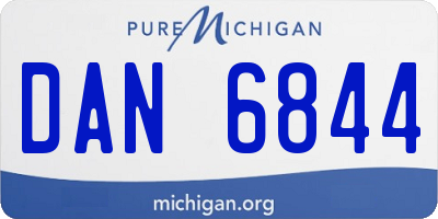 MI license plate DAN6844