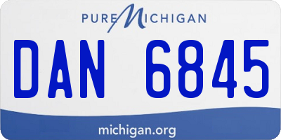 MI license plate DAN6845
