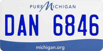 MI license plate DAN6846
